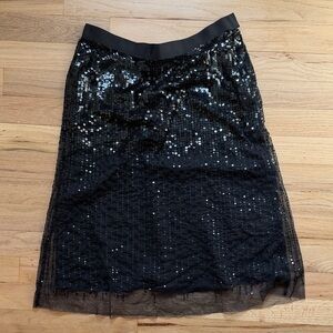 Club Monaco Black Sequin Women's Skirt